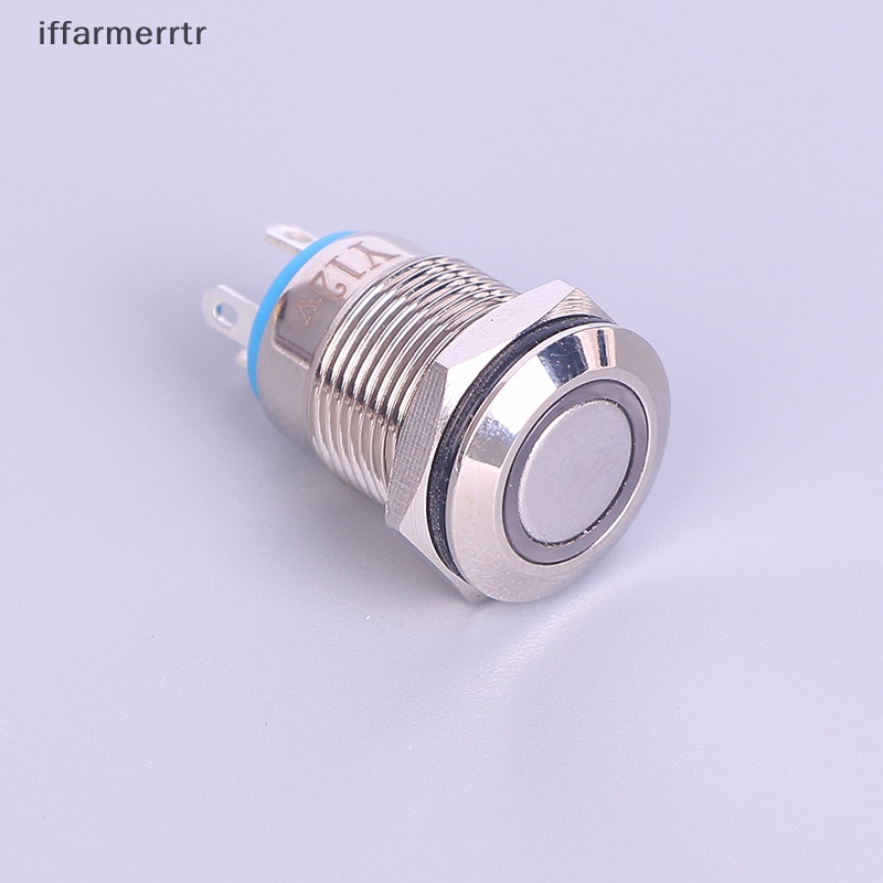 Vòng Công Tắc Màu Đen Bằng Kim Loại 12mm Cho Đèn LED