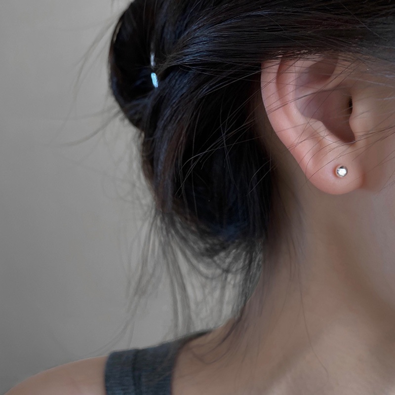 Bông Tai Mạ Bạc Nhẹ Hình Bánh Doudou Thời Trang Mùa Hè Sang Trọng Cho Nữ