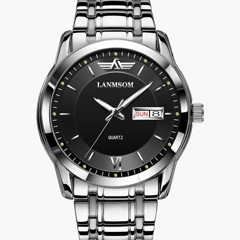 Đồng Hồ Thạch Anh Siêu Mỏng Chống Thấm Nước Có Lịch Thời Trang Cho Nam