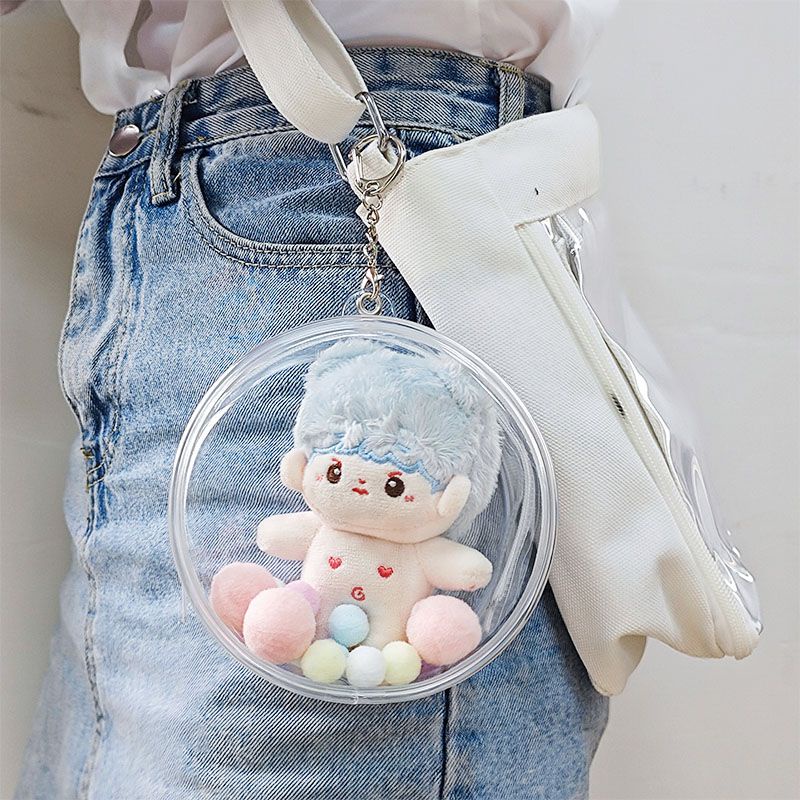 Túi Cotton Tròn 10CM 10CM Trong Suốt Đựng Búp Bê Nhồi Bông Đi Bộ Cho Bé