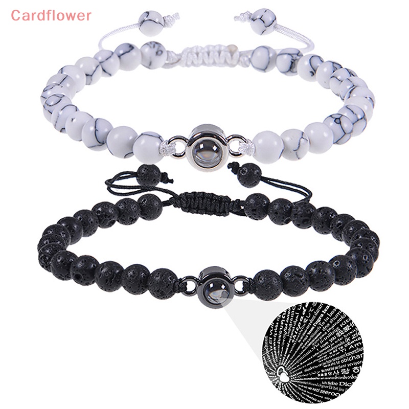 Vòng Đeo Tay 100 Ngôn Ngữ I Love You Bằng Đá Tự Nhiên Mới