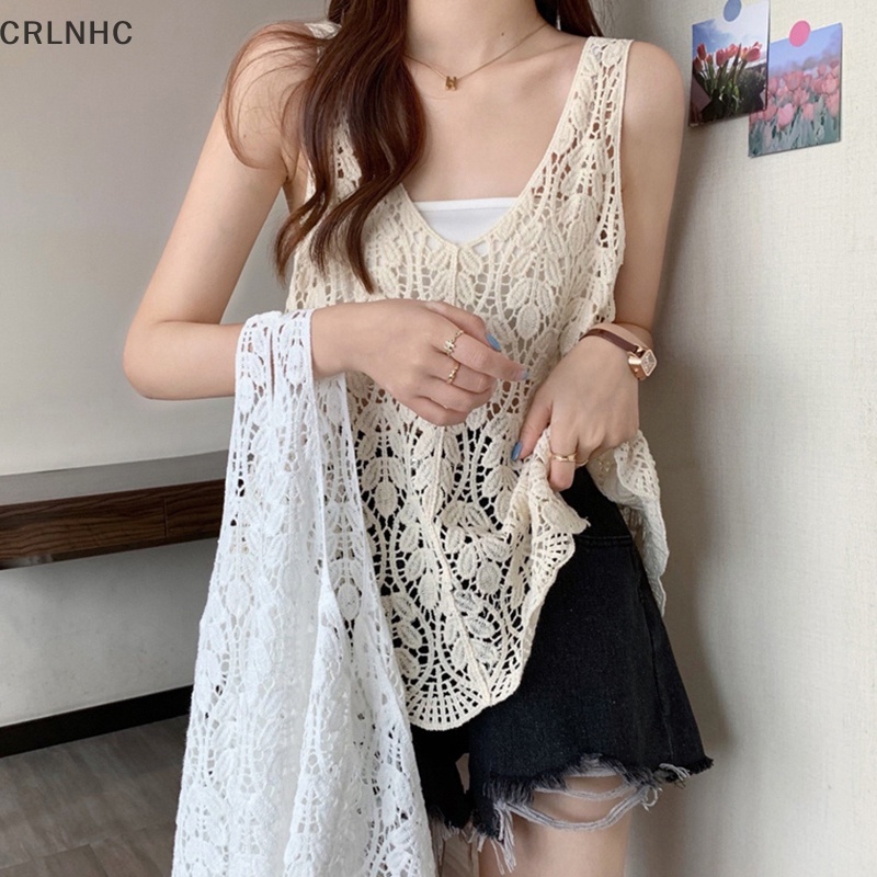 CRLNHC Áo Dệt Kim Không Tay Thêu Họa Tiết Phong Cách Bohemian Thời Trang Mùa Hè Cho Nữ vn