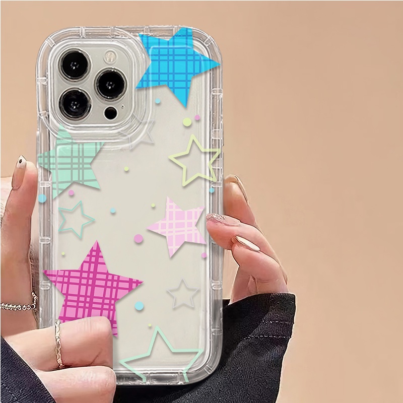 Ốp Điện Thoại TPU Silicon Mềm Trong Suốt Chống Sốc Hình Ngôi Sao Cho IPhone 11 13 14 12 Pro 7 8 6 6s Plus XS Max X XR