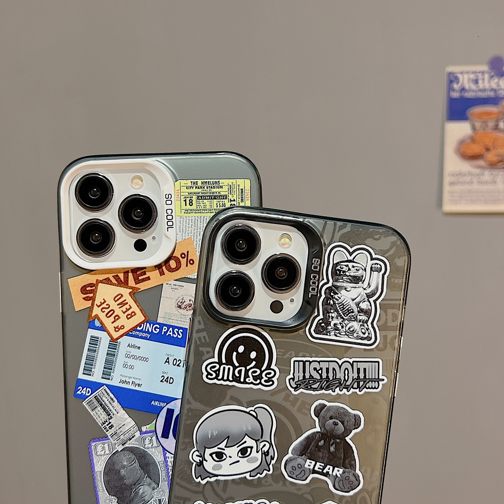 Ốp Điện Thoại tpu Dẻo Trong Suốt Họa Tiết Hoạt Hình Độc Đáo Chống Sốc Cho iPhone 11 13 12 14 PRO MAX