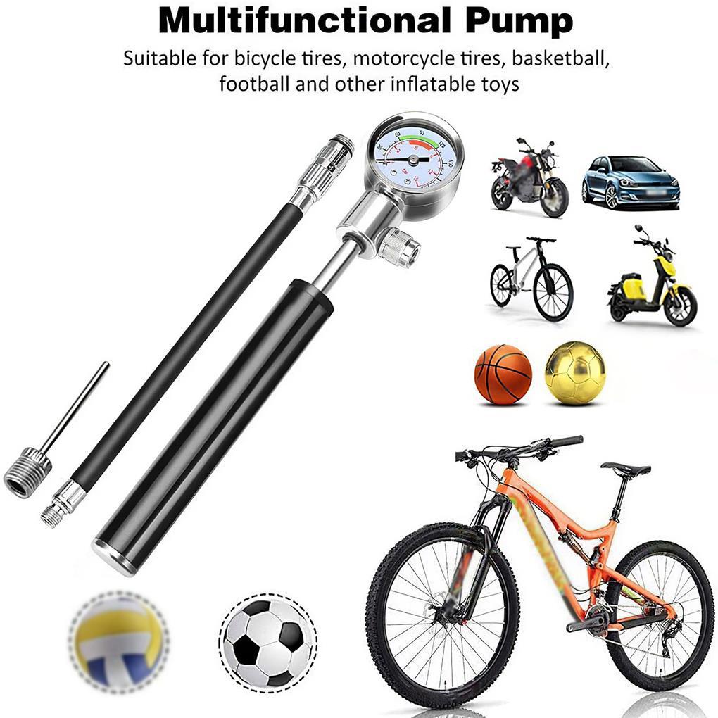 1 Bộ Dụng Cụ Bơm Hơi Xe Đạp Với 3 Kim Bơm Khí