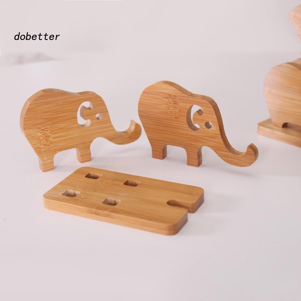 Giá Đỡ Điện Thoại Bằng Tre Hình Chú Voi Đáng Yêu