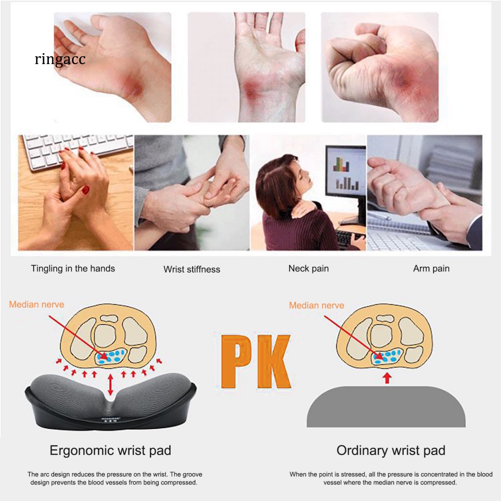 Đệm Kê Cổ Tay Khi Sử Dụng Chuột Máy Tính Mềm Mại Không Phai Màu Chống Trượt