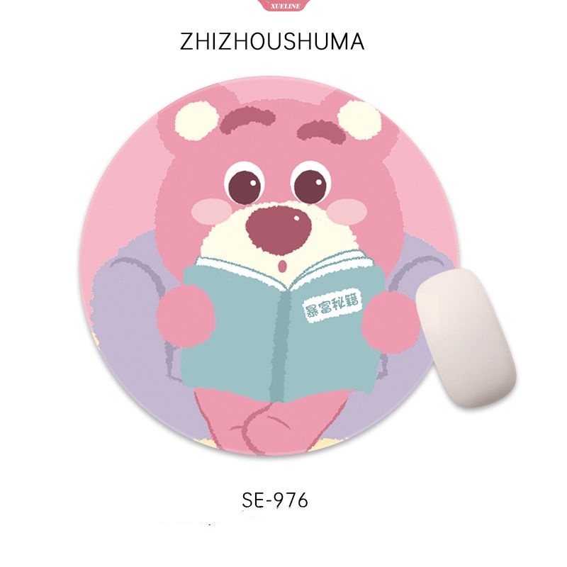 Đệm Lót Chuột Máy Tính Bằng Cao Su Mềm Họa Tiết Gấu Dâu Tây Hoạt Hình Disney Dễ Thương Khóa Chính Xác Cho Nữ