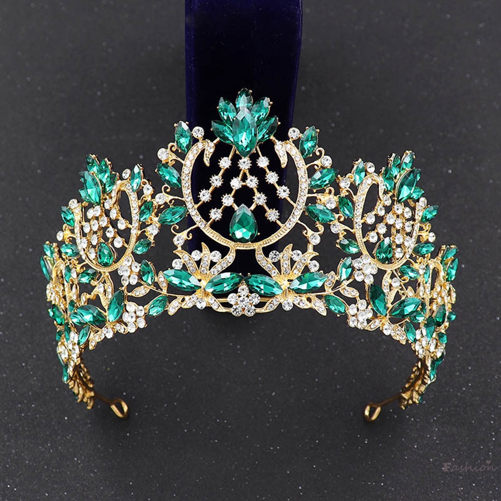 Vương Miện Kim Loại Pha Lê Không Pha Lê Lấp Lánh Trang Trí Đám Cưới