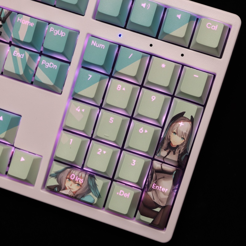 Ho'olheyak Keycaps Cherry Profile Arknights Anime PBT Dye Sub Cơ Keycap
