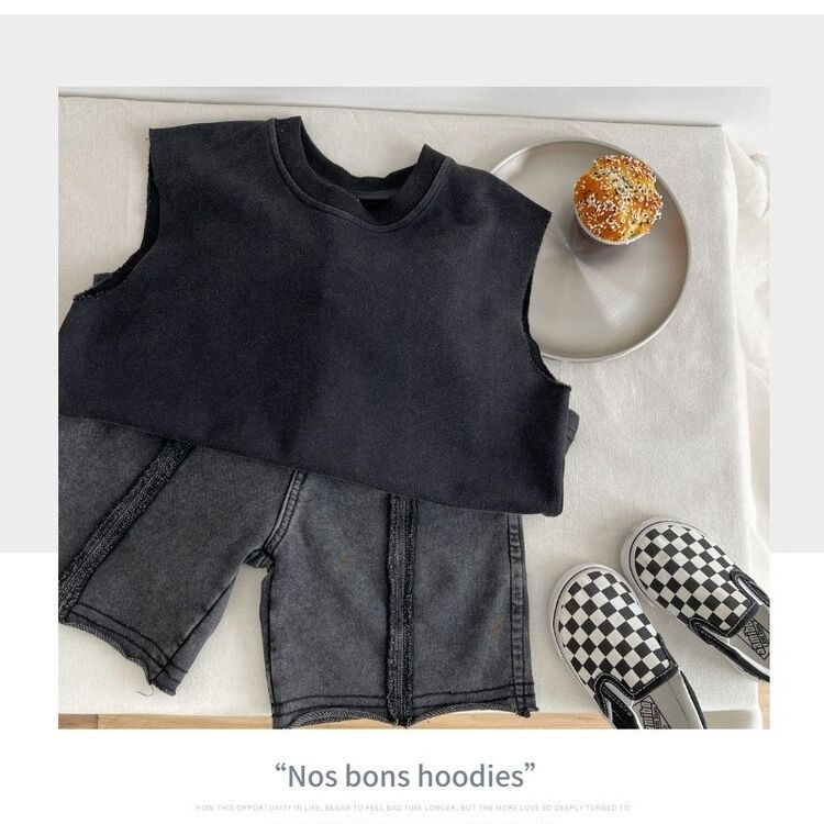 Áo Thun Ba Lỗ Màu Trơn Thoáng Khí Thoải Mái Thời Trang Mùa Hè Cho Bé Trai