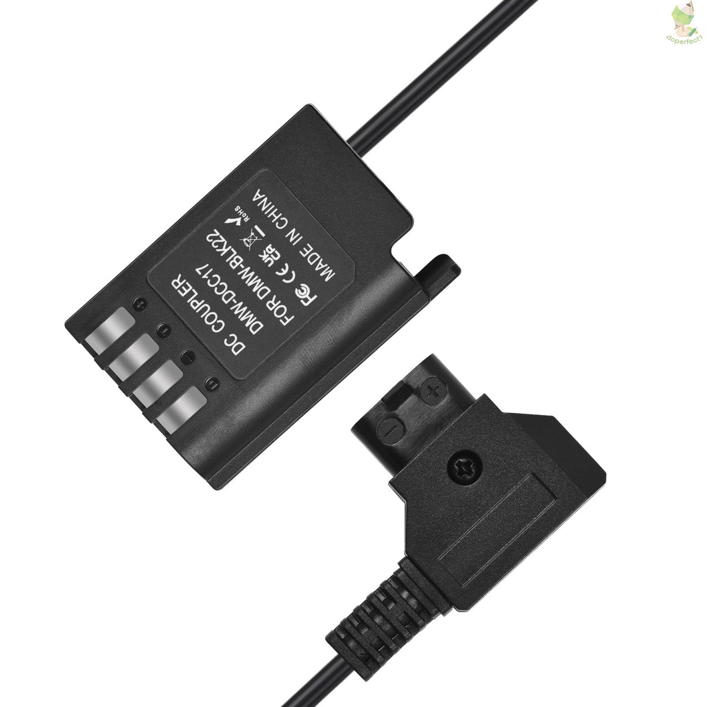 Andoer DMW-DCC17 Dummy Battery with D-Tap Connector Spring Cable D-Tap to DMW-BLK22 Dummy Battery Coupler Accessory Repl   Came-6.5