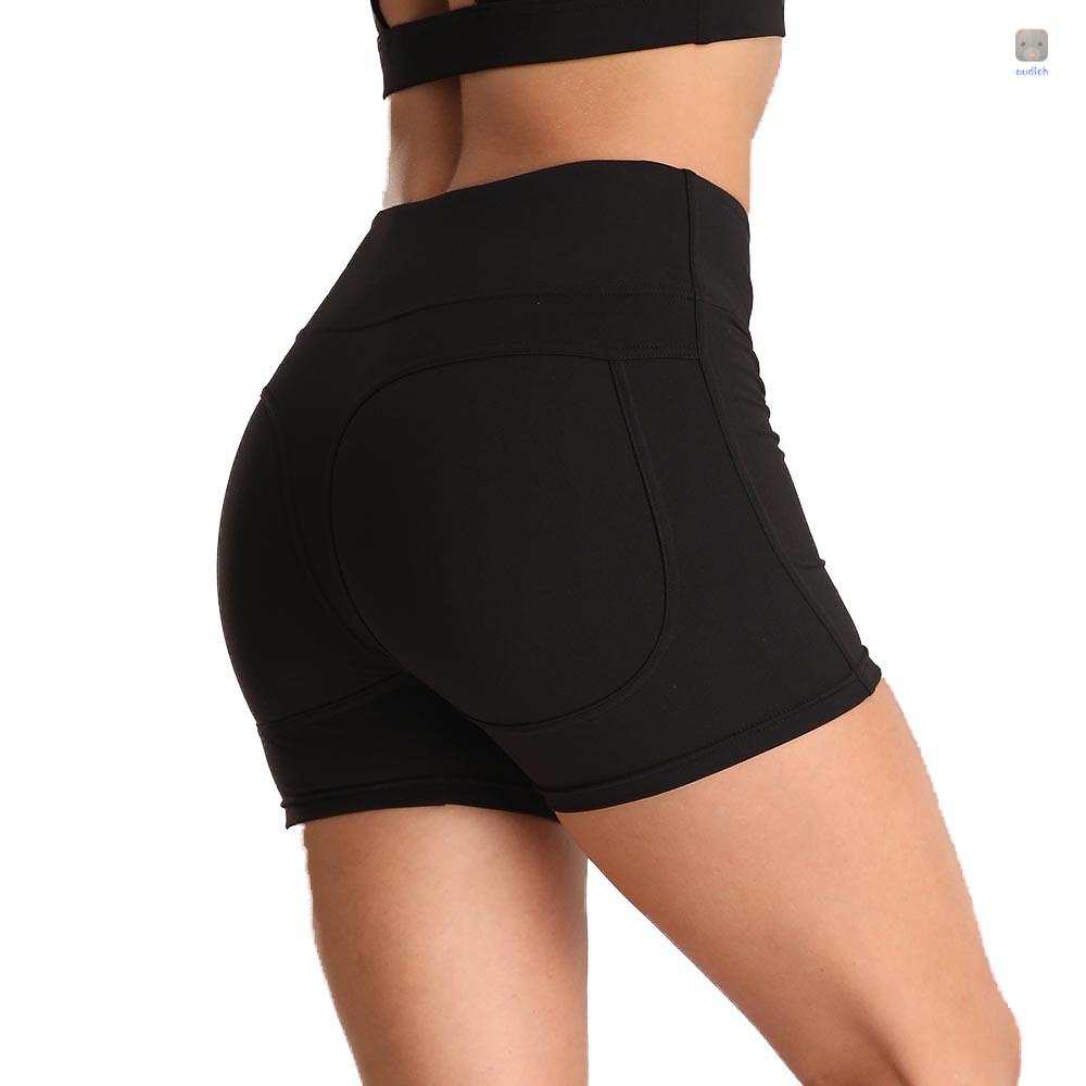 Quần Short Thể Thao Lưng Cao Ôm Dáng Co Giãn Thoáng Khí Nhanh Khô Thời Trang Cho Nữ