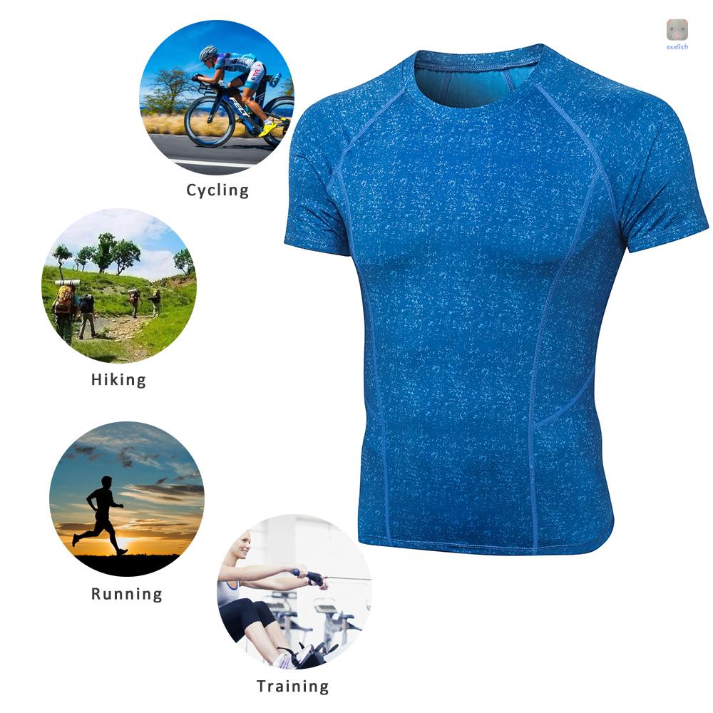 Áo Thun Thể Thao Tay Ngắn Cổ Tròn Mau Khô Cho Nam