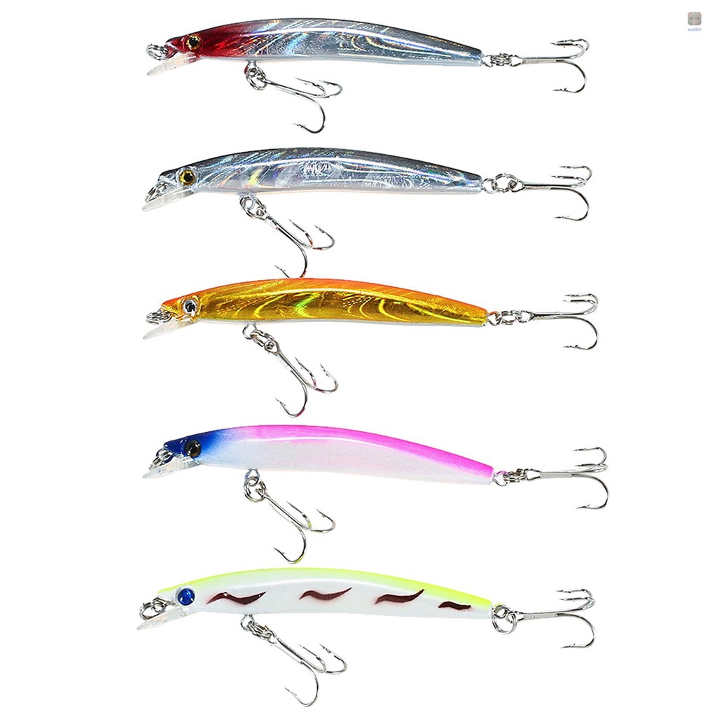 Lixada Set 5 Mồi Câu Cá Giả 0.3-0.9m 5g 80mm Chuyên Nghiệp #Set 6 Móc Treo Đồ 6 Móc Tiện Dụng