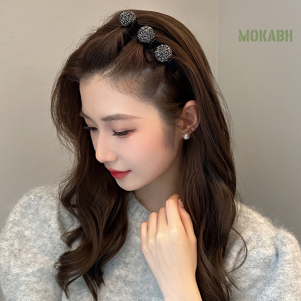 Kẹp Tóc Hai Lớp Đính Đá Hình Trái Tim Thanh Lịch