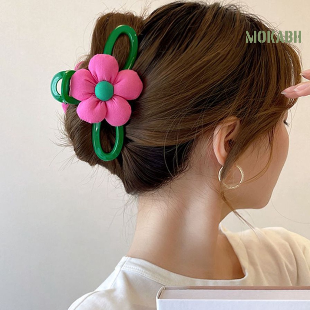 Kẹp Tóc Hình Hoa Hai Mặt Thiết Kế Tinh Tế Chống Trượt Cho Nữ