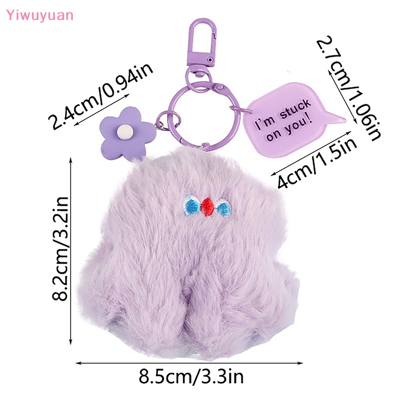 < Yiwuyuan > Móc Khóa Hình Gà Nhồi Bông Hoạt Hình Dễ Thương Trang Trí Ba Lô Xe Hơi Ch