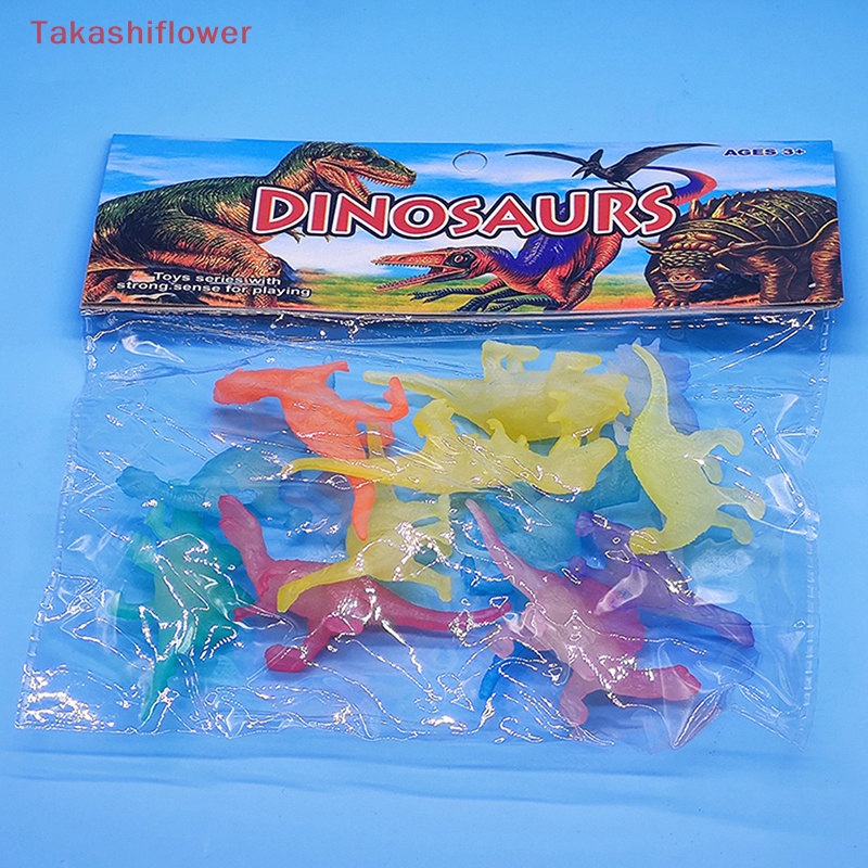 Set 12 / 16 / 17 Mô Hình Khủng Long Mini Phát Sáng Trong Bóng Tối Cho Bé