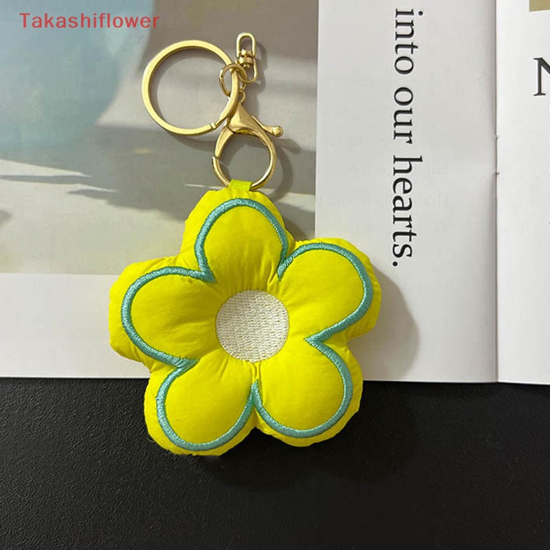 1 Móc Khóa Hình Bông Hoa Bằng Vải Dễ Thương