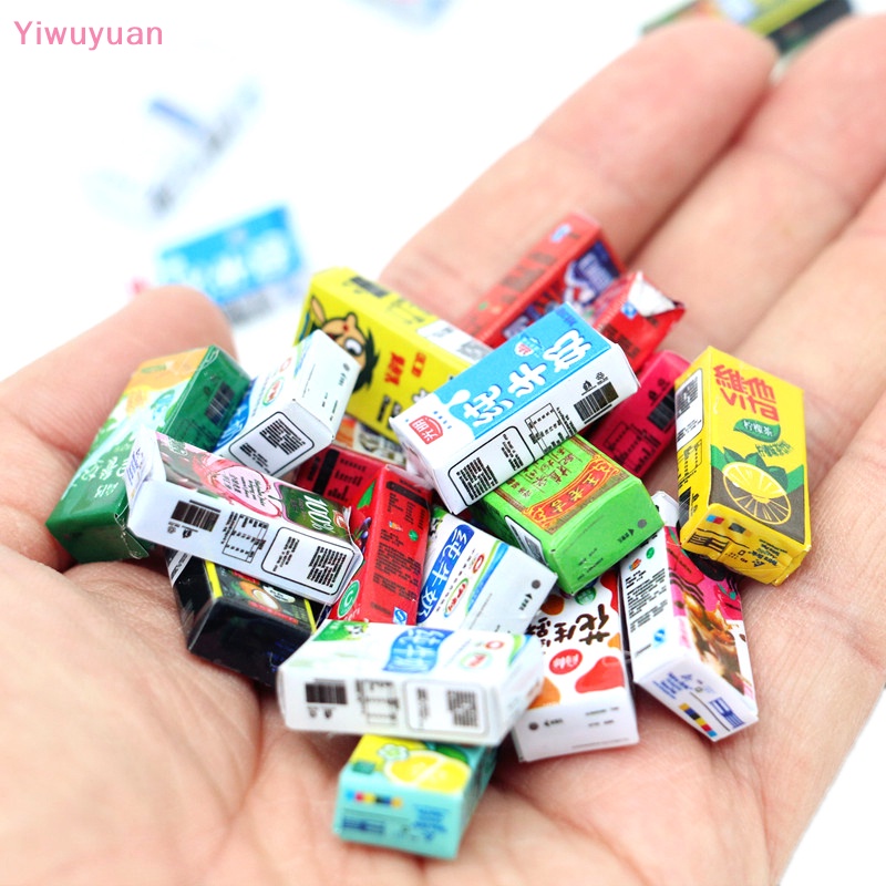 5 Hộp Sữa / Nước Ép Đồ Chơi Búp Bê Cỡ 1 / 12 Mới