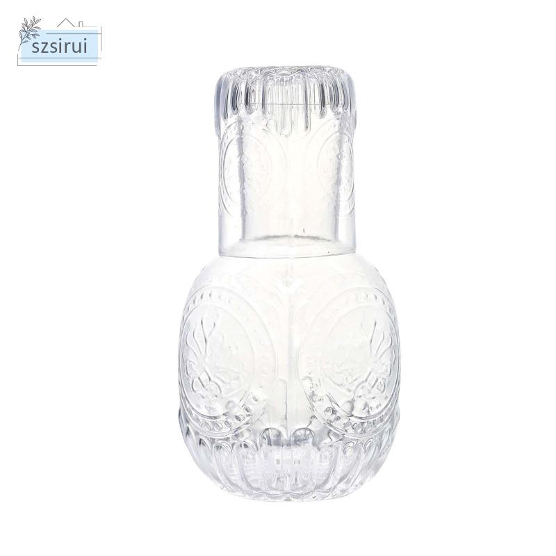 [szsirui] Đầu Giường Nước Carafe Bằng Kính Carafe Cổ Điển Cho Văn Phòng / Nhà Bếp