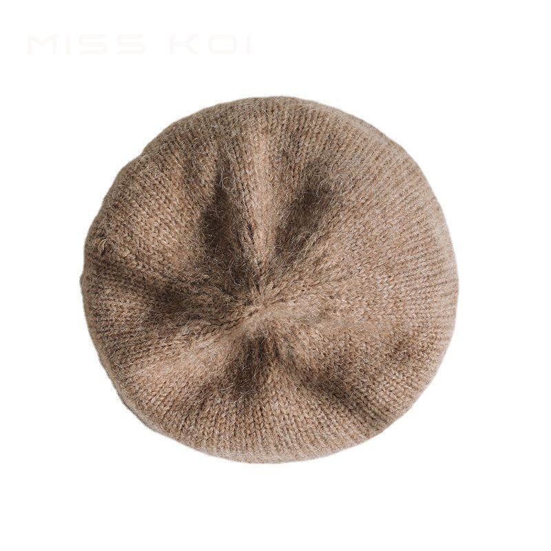 Mũ Beret Len Dệt Kim Màu Sắc Thời Trang Thu Đông Nhật Bản Dành Cho Nữ