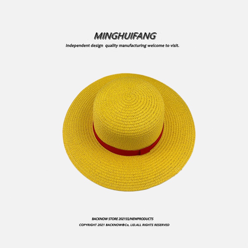 Mũ cói che nắng B hóa trang nhân vật Luffy One Piece thời trang mùa hè cho mẹ và bé