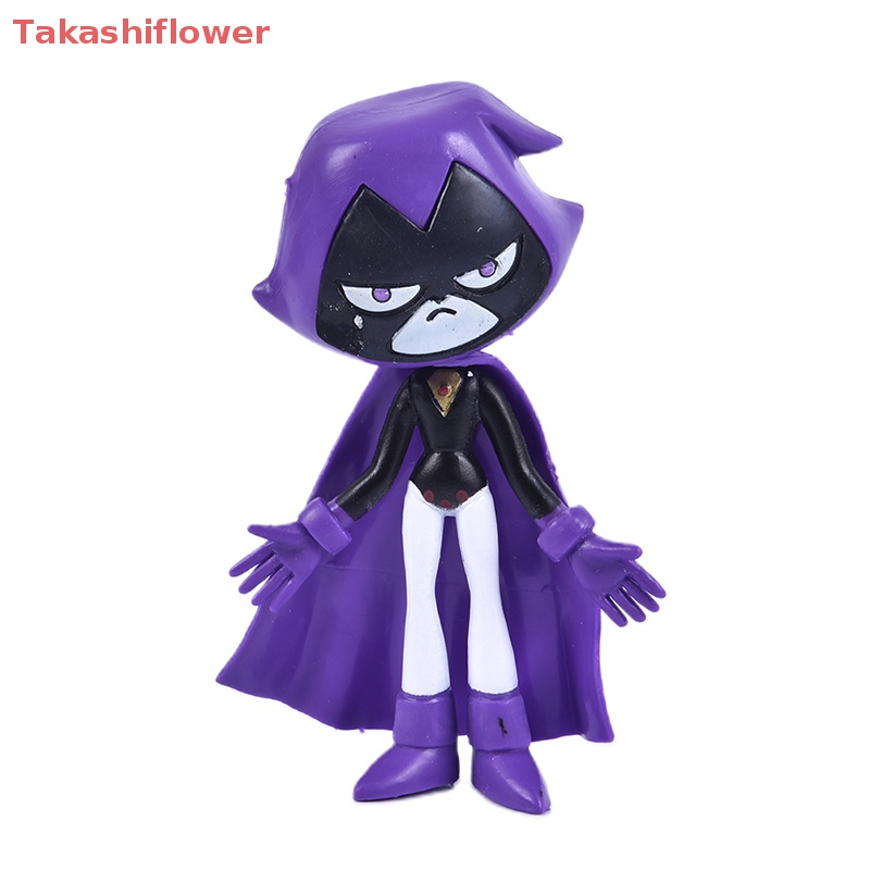 Set 7 Mô Hình Đồ Chơi Nhân Vật Trong Phim Hoạt Hình "Teen Titans Go Robin Cyborg Beast"