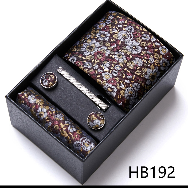 Bộ Sáu Món Cà Vạt + Khăn Tay + Cà Vạt Thời Trang Lịch Lãm Cho Nam