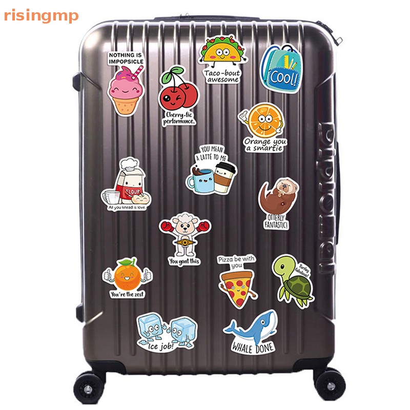 Bộ 50 Miếng Dán Hoạt Hình Vui Nhộn Dùng Làm Phần Thưởng Cho Đàn Ghita / Laptop / Vali