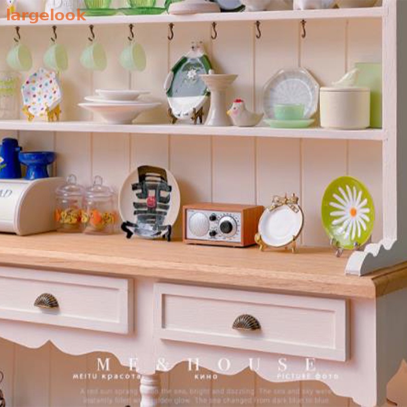 Giá Đỡ Đĩa Trưng Bày Mini Bằng Kim Loại Cho Nhà Búp Bê 1 / 6