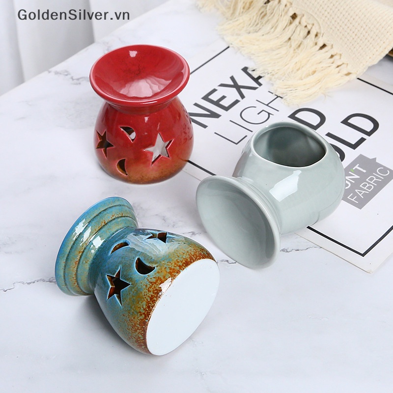 Đế Đốt Trầm Hương Bằng Sứ Màu Bạc Mini Tiện Dụng