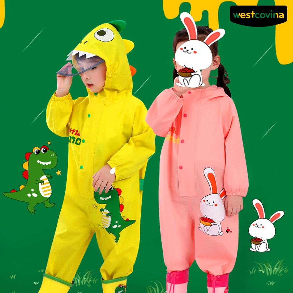 [COD]☁Áo Mưa Họa Tiết Hoạt Hình Thân Thiện Với Làn Da Dành Cho Trẻ Em