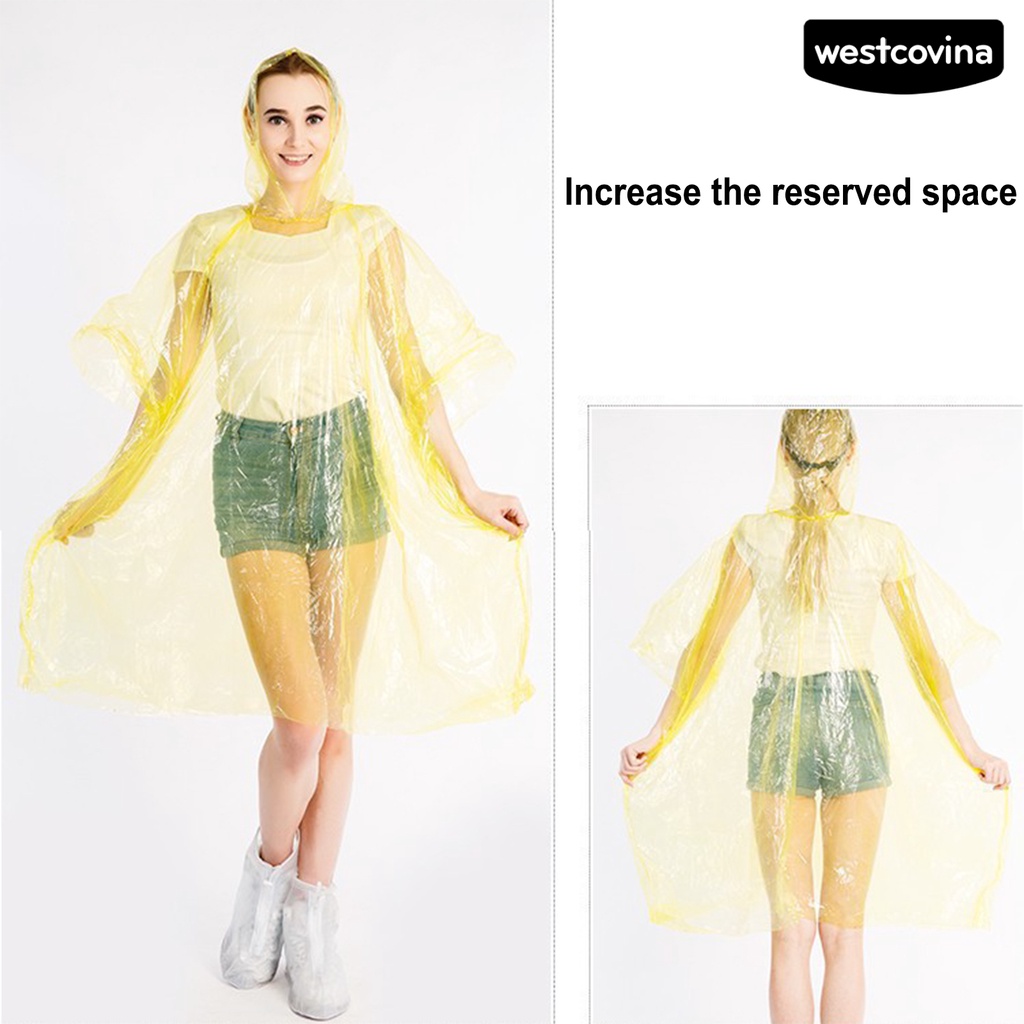 [COD]☁Áo Mưa Trong Suốt Trọng Lượng Nhẹ Chống Nước Có Mũ Trùm Dùng Một Lần Tiện Dụng