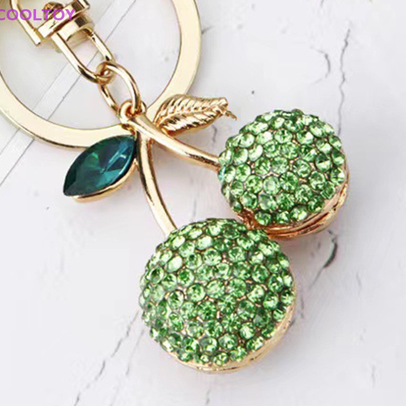 Móc Khóa Hình Quả Cherry Đính Đá Dễ Thương