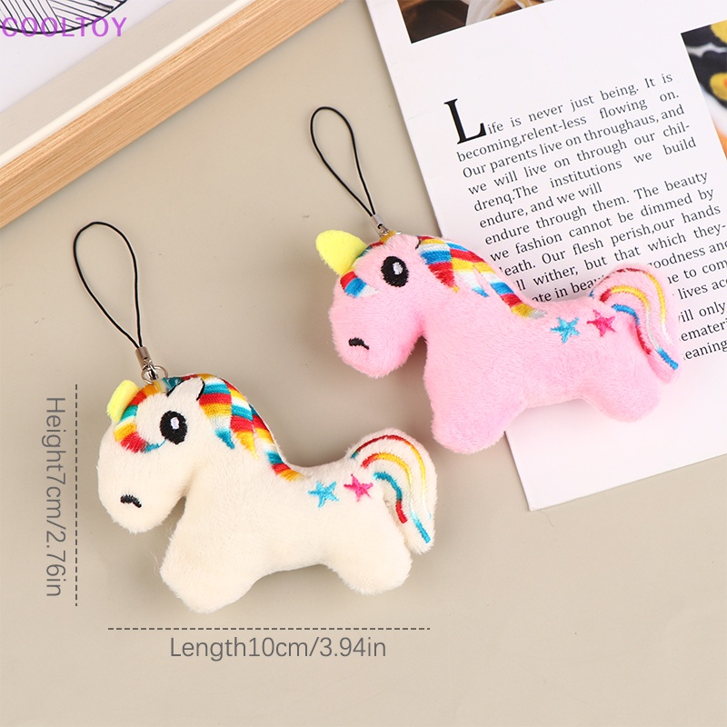 Móc Khóa Hình Ngựa Hoạt Hình 10CM Bằng Lông Nhung Nhiều Màu Sắc