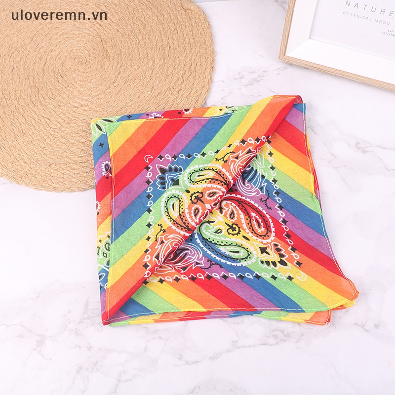 Khăn Choàng Cổ / Cà Vạt Bandana Hình Vuông Chất Liệu Cotton 6 Màu 55cm
