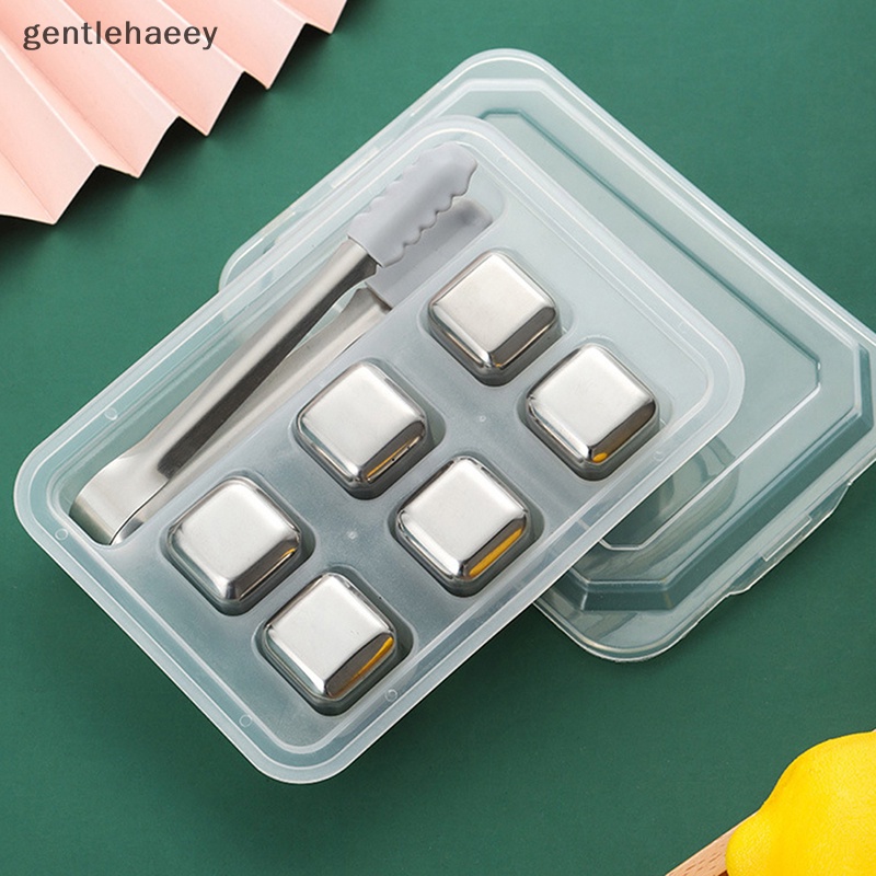 Khuôn Làm Đá Viên Bằng Thép Không Gỉ Có Thể Tái Sử Dụng Kèm Kẹp Gắp Silicone