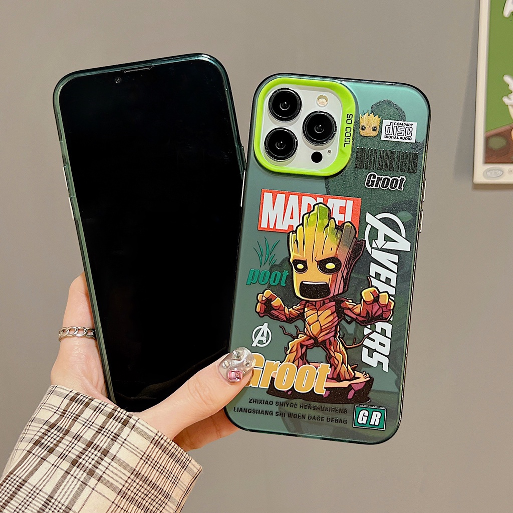 Ốp Điện Thoại tpu Dẻo Trong Suốt Họa Tiết Hoạt Hình Tên Lửa Raccoon Hai Mặt Cho iPhone 11 13 12 14 Pro Max