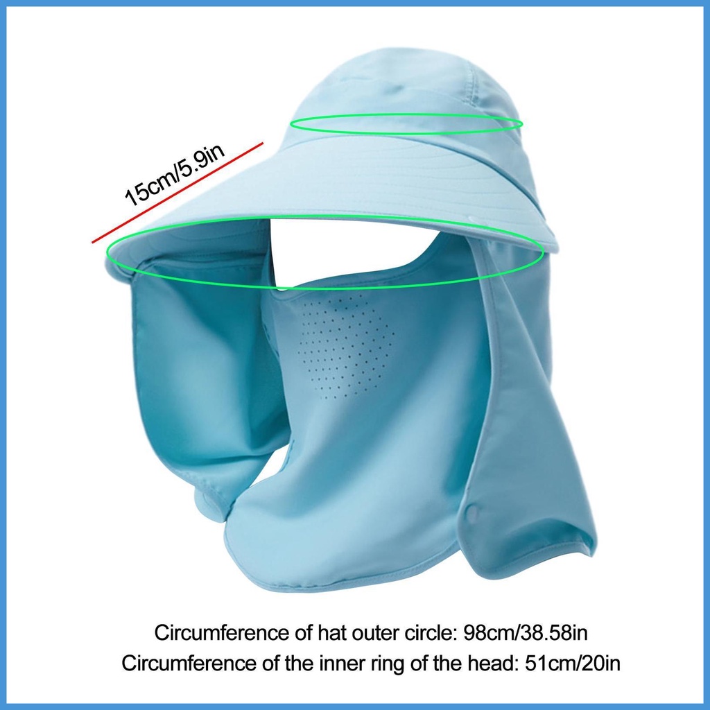 Mũ Rộng Vành Che Phủ Toàn Diện Chống Tia UV Có Thể Tháo Rời Đa Năng Thời Trang Mùa Hè Dùng Khi Đi Cắm Trại