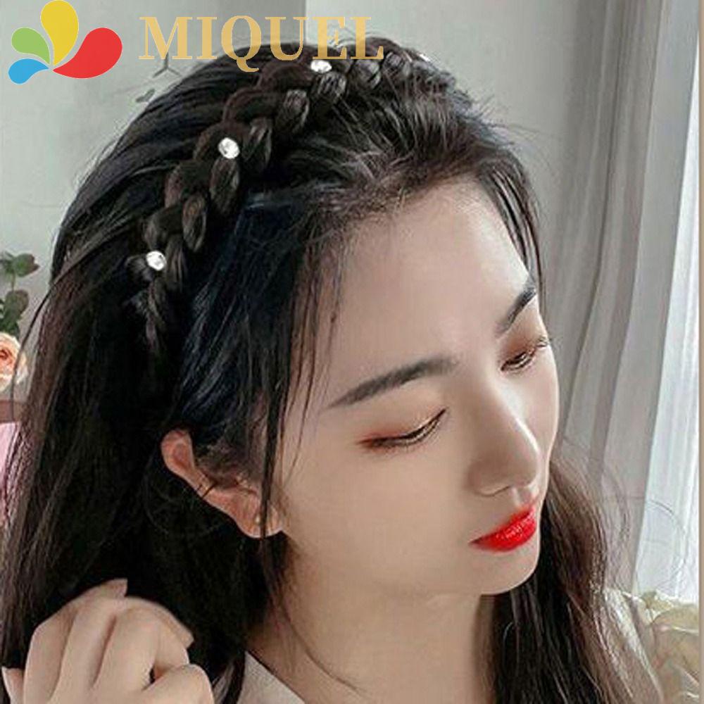 Miquel Băng Đô Bện Tóc Hình Xương Cá Phong Cách Bohemian Tự Nhiên Hàn Quốc Đơn Giản Cho Nữ