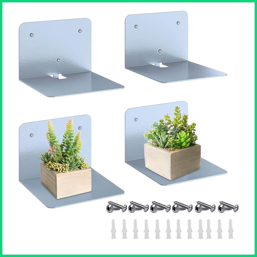 Kệ Sách Gắn Tường Bằng Kim Loại Vô Hình Tái Sử Dụng Tiện Lợi