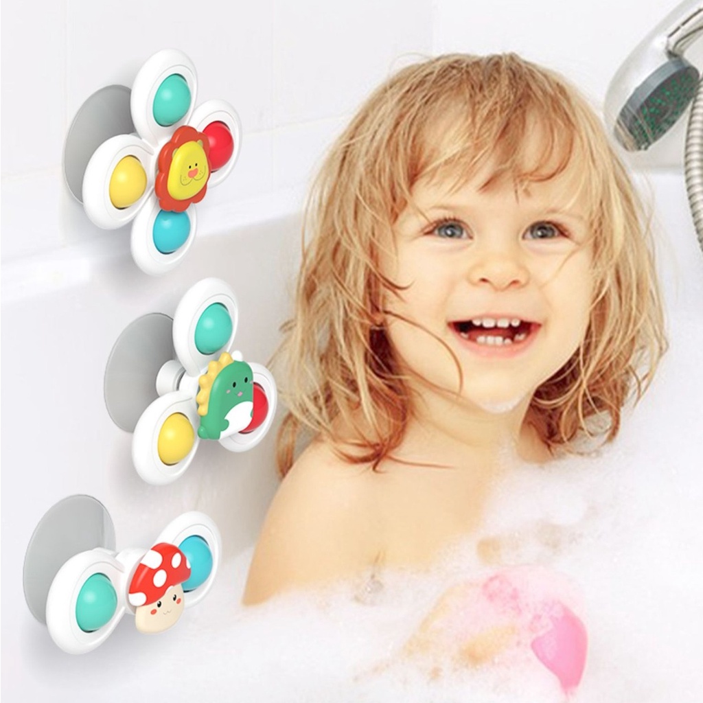 Set 3 Đồ Chơi Xoay Vòng Có Chuông Hình Cối Xay Gió Nhỏ Hoạt Hình Cho Trẻ Em