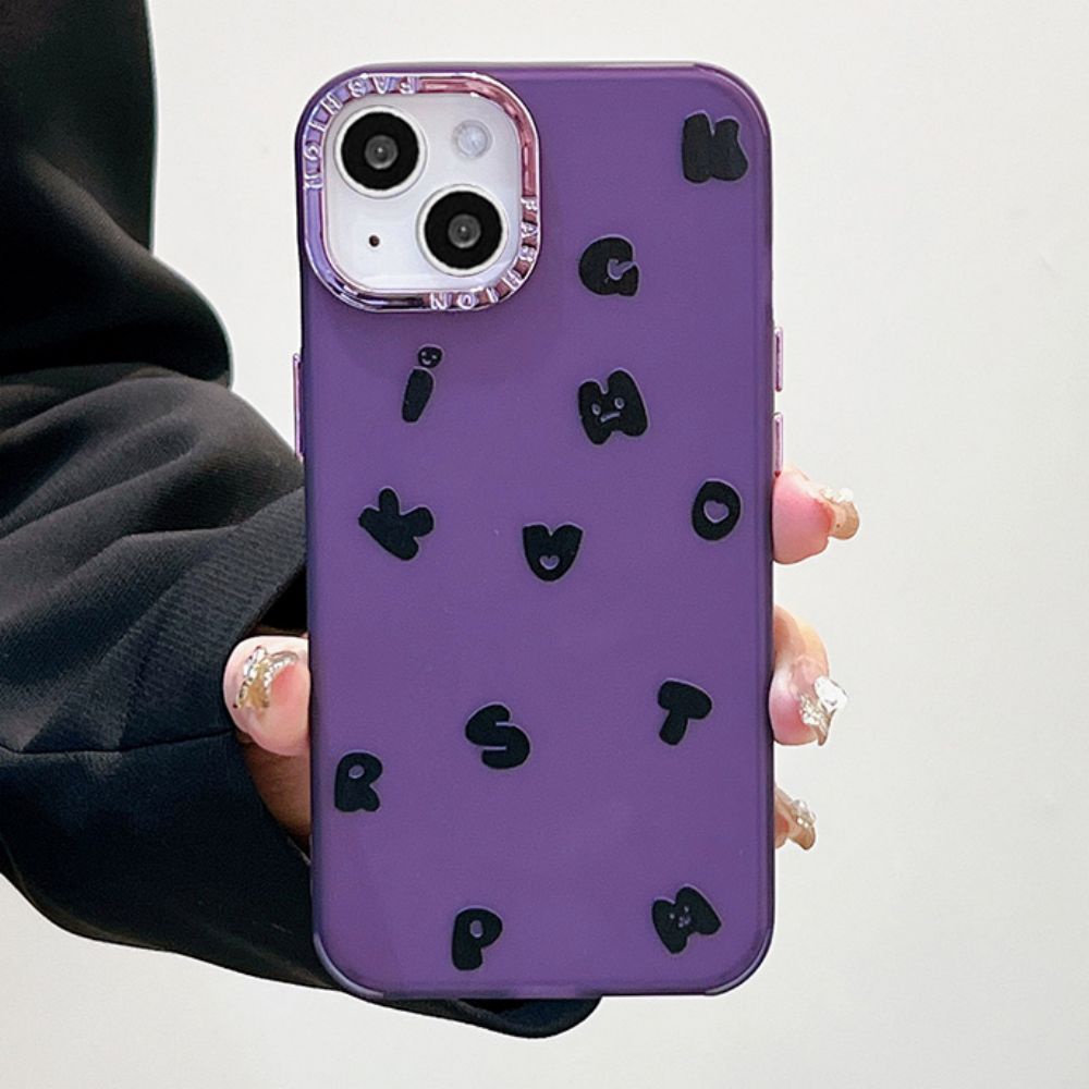 Ốp Điện Thoại TPU Mềm Chống Sốc Bảo Vệ Ống Kính In Chữ Tiếng Anh Cho IPhone 14 Pro Max 13 12 11 Pro Max XR XS 7 8 Plus