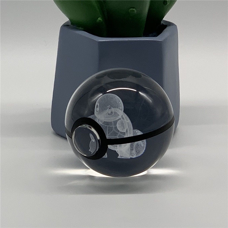 Đèn Ngủ Bóng Pha Lê Pokemon 3D Sạc Cổng USB Độc Đáo Trang Trí Nhà Cửa