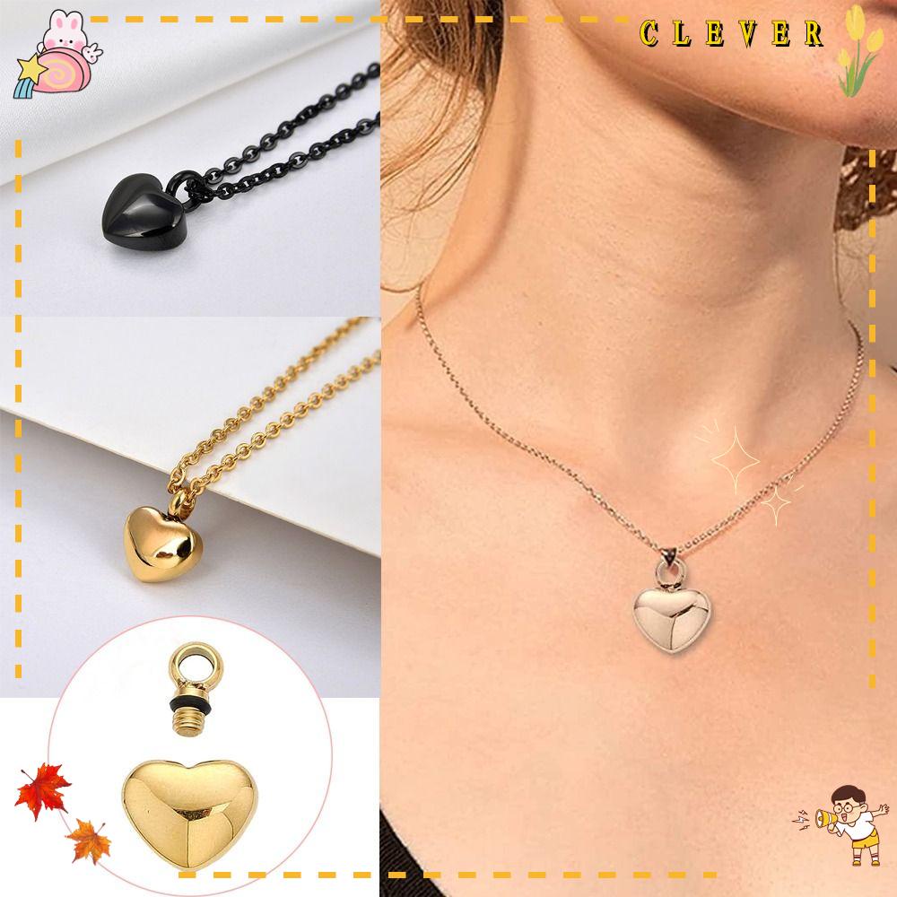Vòng cổ Inox 316 Mặt Hình Trái Tim Màu Đen Thời Trang