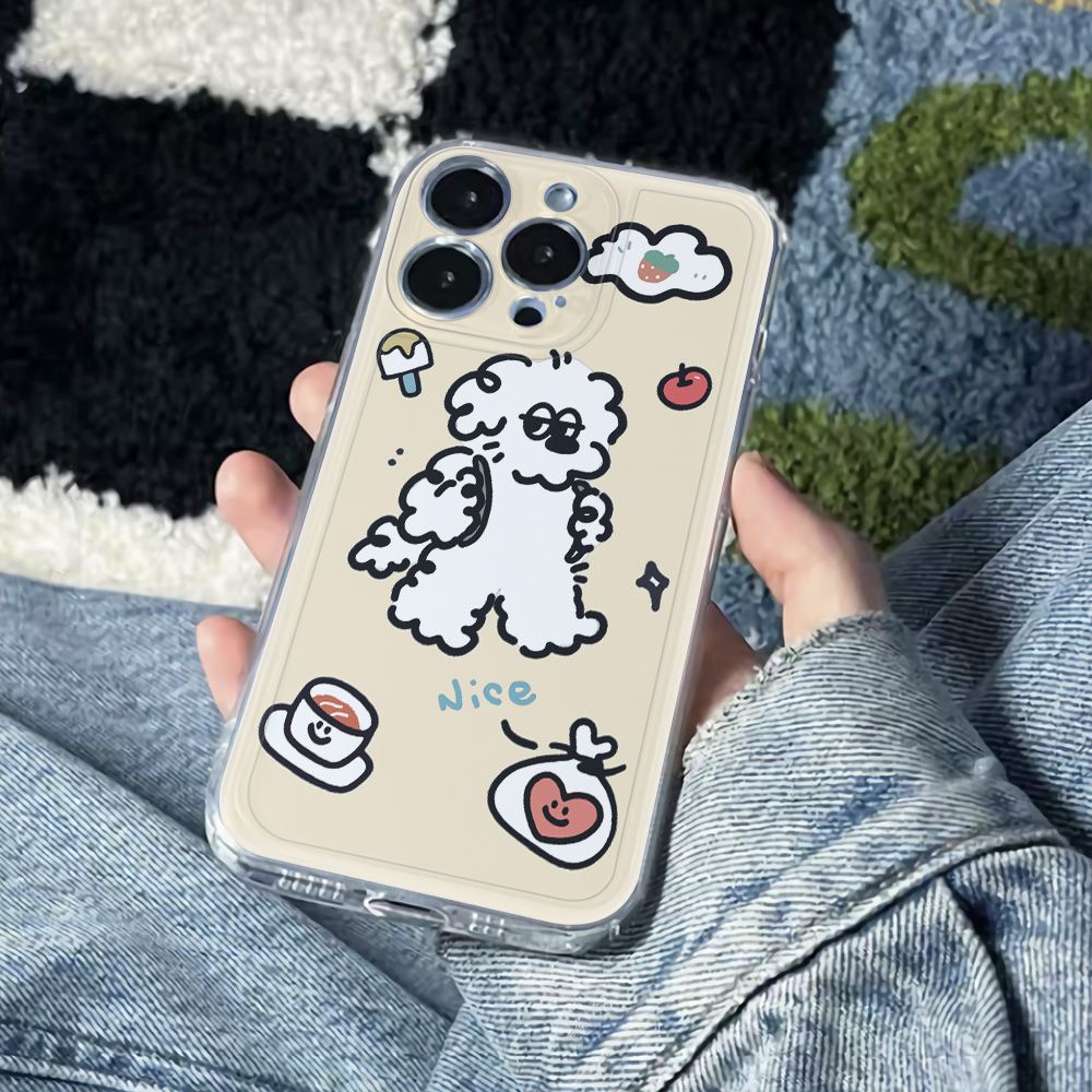 ✅Ốp Điện Thoại Mềm Chống Sốc Họa Tiết Chú Cún Dễ Thương Cho Iphone 12 78 max ZGMT 116In14Pro13