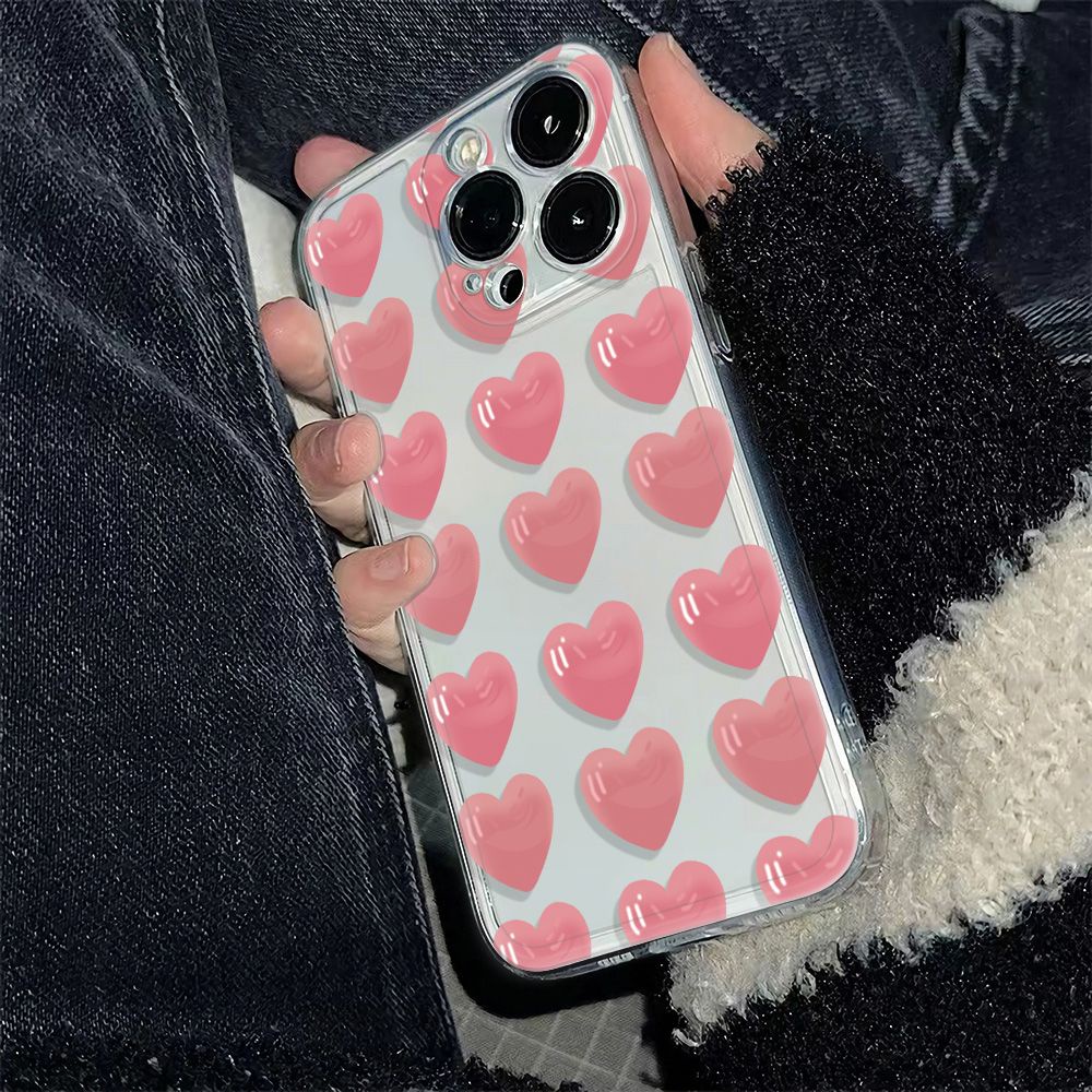 ✅Ốp Điện Thoại Mềm Chống Sốc Họa Tiết Trái Tim 1378 6In Cho Iphone 1114Pro 12 ZOAG