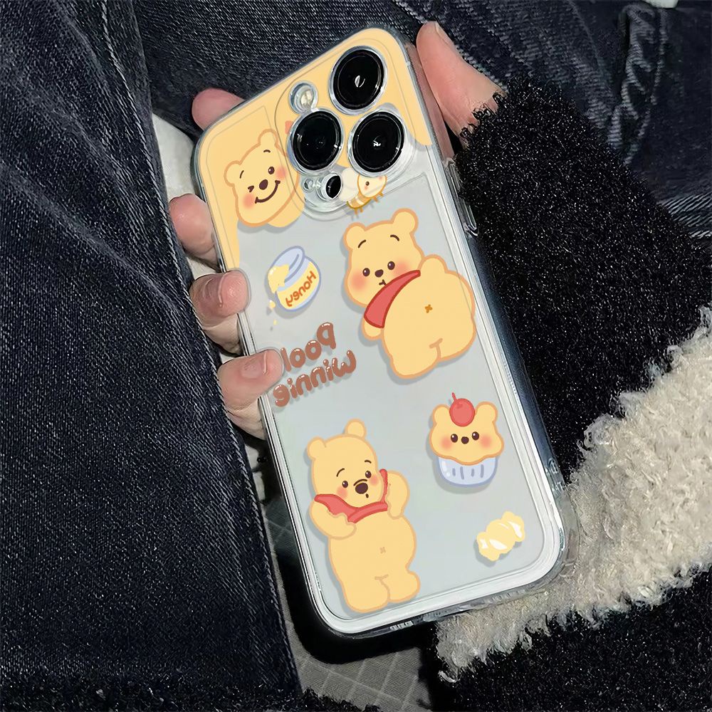 ✅Ốp Điện Thoại Dẻo Họa Tiết Hoạt Hình Gấu Pooh Dễ Thương Chống Sốc Cho Iphone126In78 13 11 A625 max 14pro
